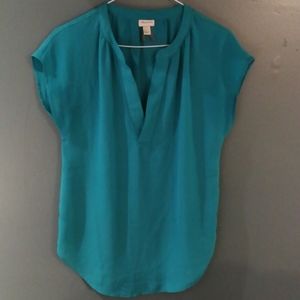 Teal blue blouse shirt